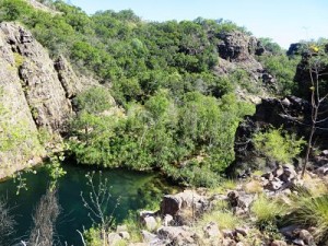 Maguk Gorge view from top pools